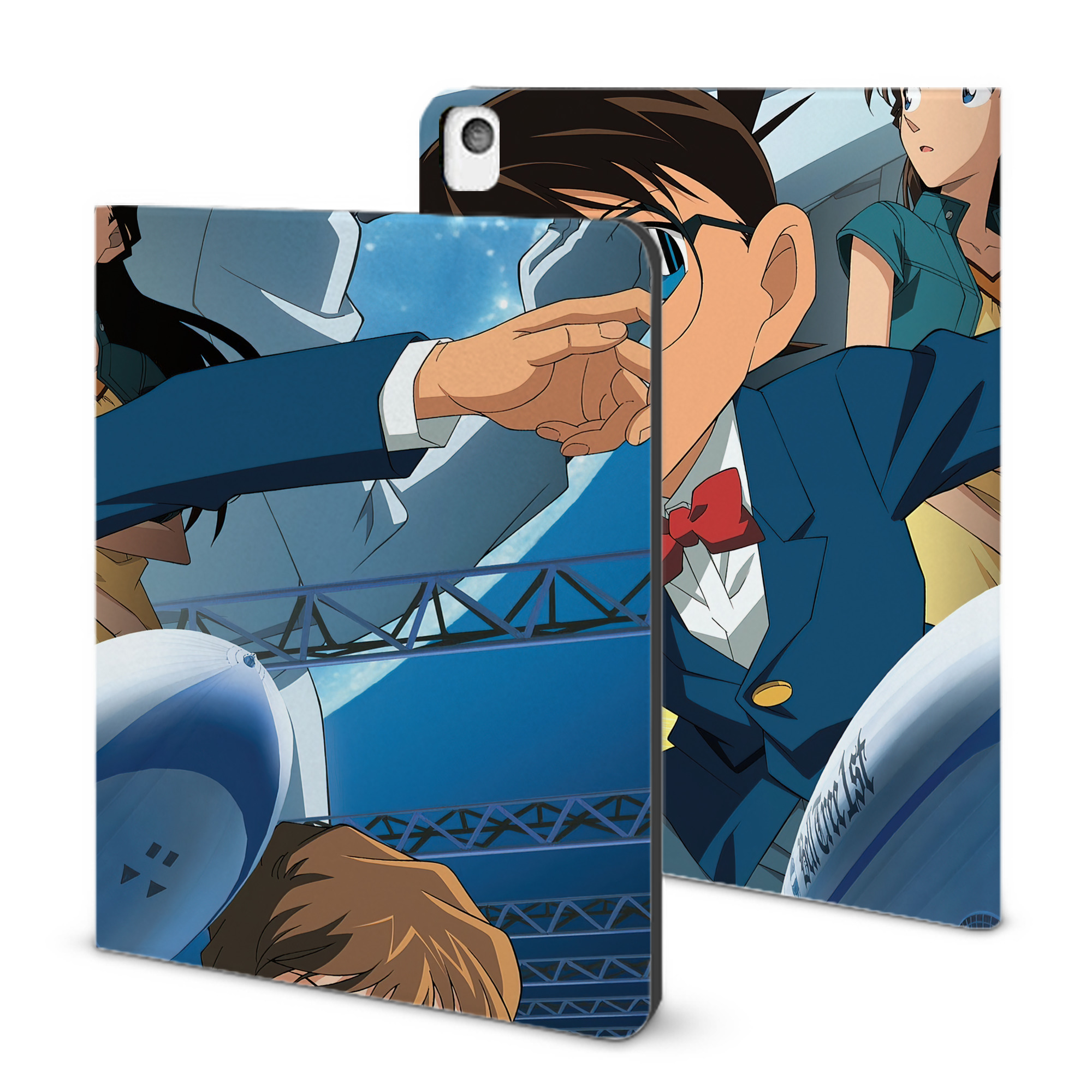 （画像用） 名探偵コナン Detective Conan IPadケース ペンホルダー付き ブックスタイルデザイン